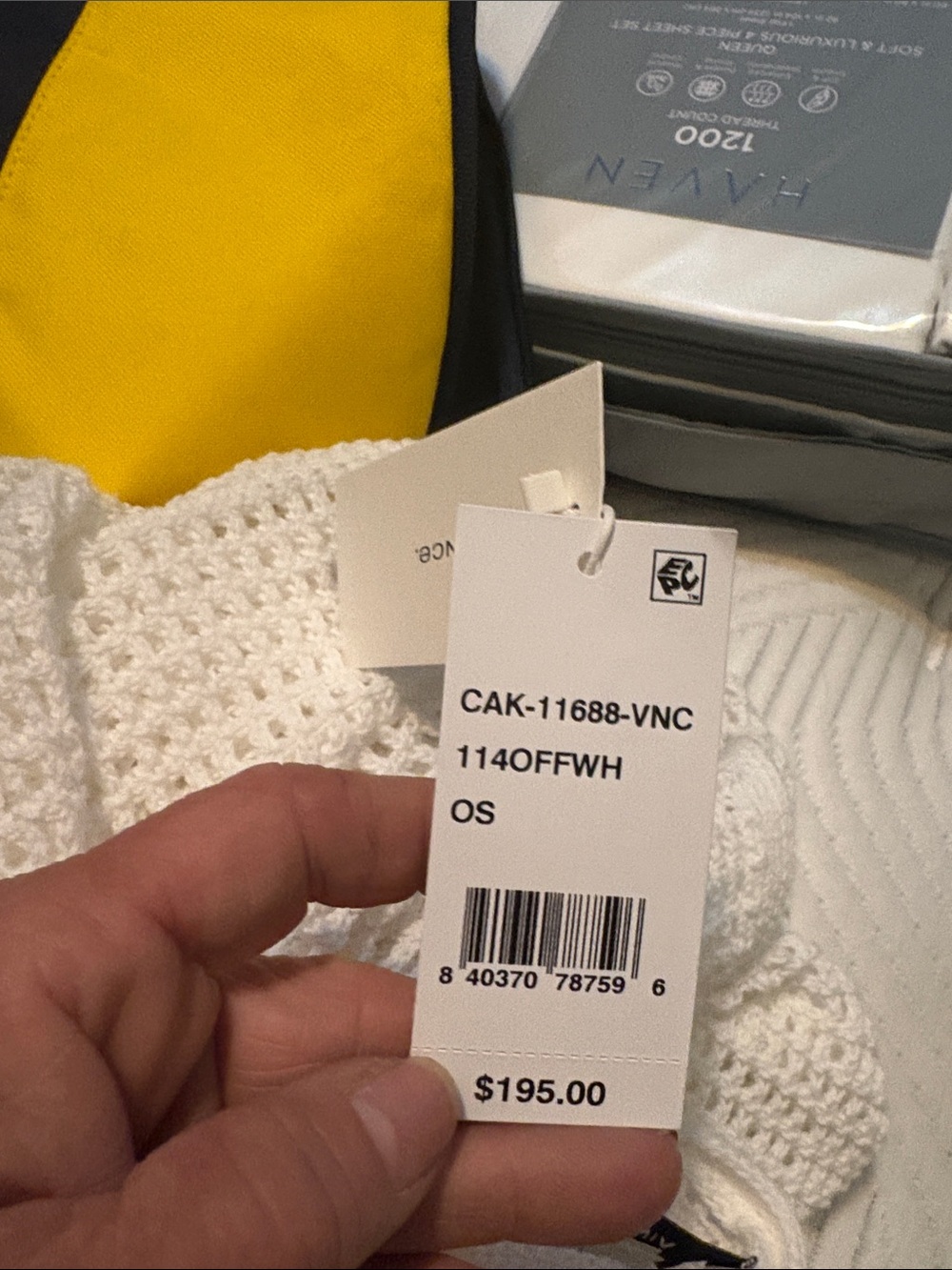 VINCE : White Crochet long oversized Cardigan Sweater